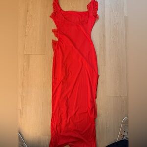 Vibrant Red Maxi Dress
